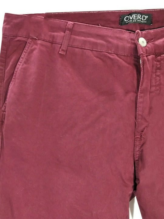 MEN'S BAMBOO PANTS OVER D 1940 RED