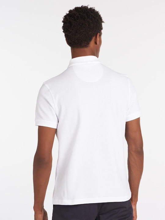 Barbour Ανδρικό T-shirt Polo Λευκό