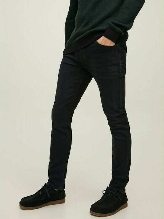 Men's Jeans Pants Elastic with Slim Straight Fit Black