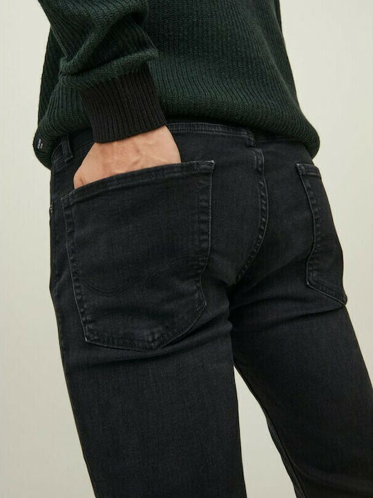 Men's Jeans Pants Elastic with Slim Straight Fit Black