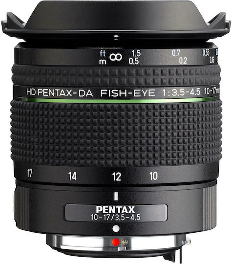 Pentax Crop Φωτογραφικός Φακός HD DA 10-17mm f/3.5-4.5 ED Fisheye / Ultra-Wide Zoom για Pentax K Mount Μαύρος