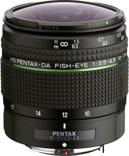 Pentax Crop Φωτογραφικός Φακός HD DA 10-17mm f/3.5-4.5 ED Fisheye / Ultra-Wide Zoom για Pentax K Mount Μαύρος