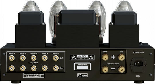 Lab12 integre4 KT150 Λαμπάτος Ολοκληρωμένος Ενισχυτής Hi-Fi Stereo Μαύρος