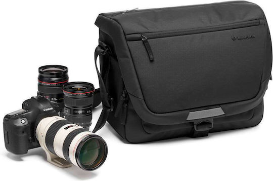 Manfrotto Τσάντα Ώμου Φωτογραφικής Μηχανής Advanced Messenger M III Μέγεθος Medium σε Μαύρο Χρώμα