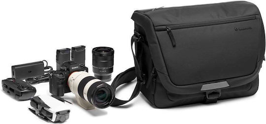 Manfrotto Τσάντα Ώμου Φωτογραφικής Μηχανής Advanced Messenger M III Μέγεθος Medium σε Μαύρο Χρώμα