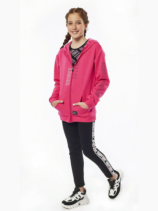 Εβίτα Kids Set with Leggings Winter 3pcs Fuchsia