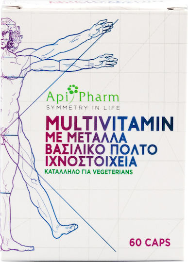 Apipharm Multi-vitamins & Minerals Royal Jelly Βιταμίνη για Ενέργεια & Ανοσοποιητικό 60 κάψουλες