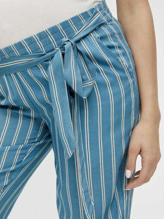 Loose Maternity Pants Light Blue
