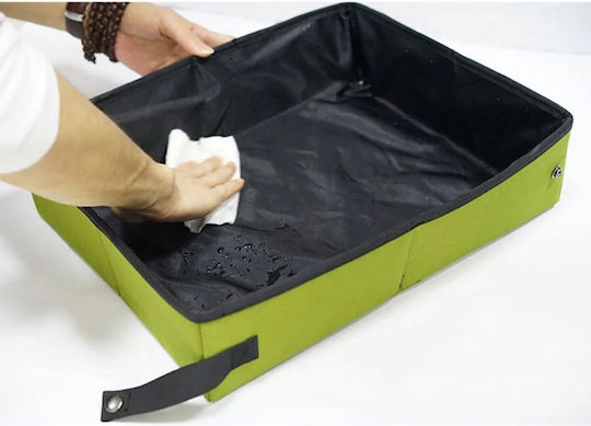 Animal Cat Basin Green Foldable L35 x W45 x H12.5cm Foldable