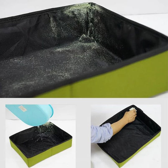 Animal Cat Basin Green Foldable L35 x W45 x H12.5cm Foldable