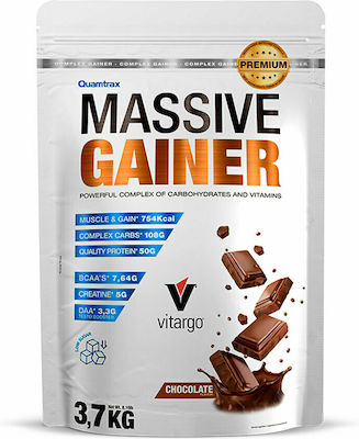 Quamtrax Nutrition Premium Massive Gainer Vitargo με Γεύση Σοκολάτα 3.7kg