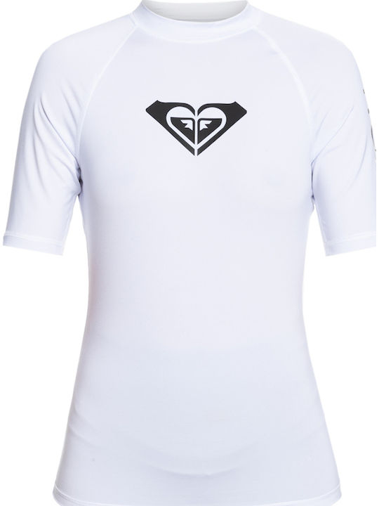 Roxy Whole Hearted Women's Short Sleeve Sun Protection Shirt White