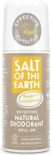 Salt of the Earth Amber & Sandalwood Effective Natural Deodorant Roll-On Aluminium Free 75ml