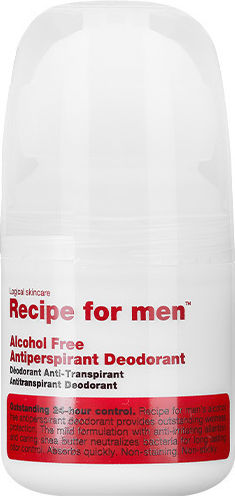 Recipe For Men Alcohol Free Antiperspirant Deodorant Αποσμητικό σε Roll-On 60ml