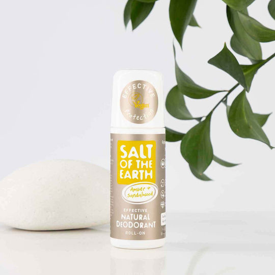 Salt of the Earth Amber & Sandalwood Effective Natural Deodorant Roll-On Aluminium Free 75ml