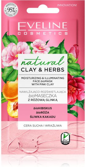 Eveline Natural Clay & Herbs Μάσκα Προσώπου 8ml