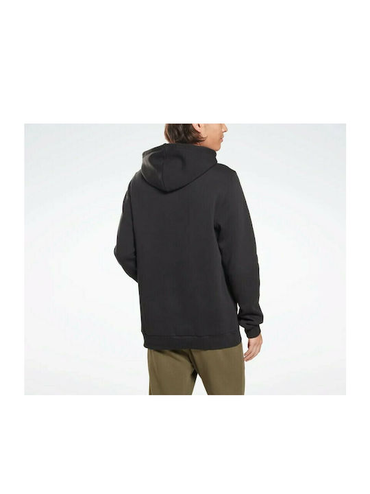 Reebok Men's Sweatshirt with Hood and Pockets Black