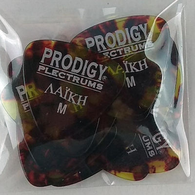 Prodigy Picks für Bouzouki Λαϊκή Medium Klar Dicke 0.71mm Set 12Stück