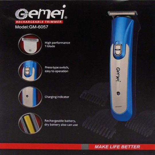 Gemei GM-6057 Aparat de Ras Electric Față Reîncărcabil