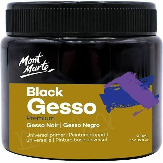 Mont Marte Gesso Primer Black Ακρυλικό 500ml