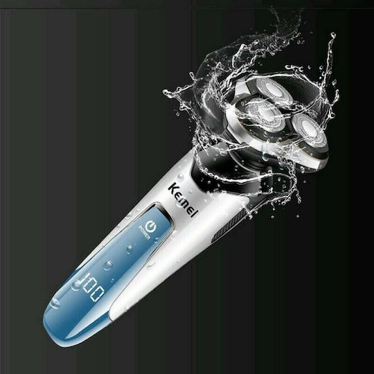Kemei KM-5390 Περιστρεφόμενη Ξυριστική Μηχανή Προσώπου Επαναφορτιζόμενη