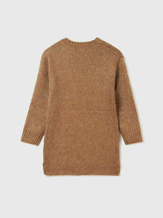 Mayoral Girls Knitted Cardigan Brown