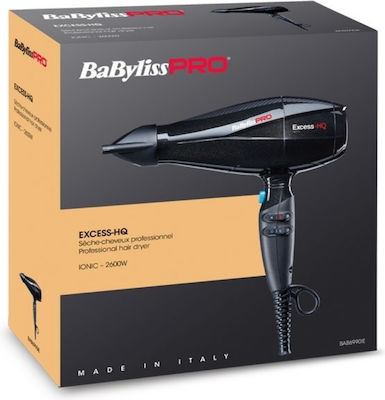 Babyliss Pro Dryers Excess Professional Hair Dryer 2600W Black BAB6990IE