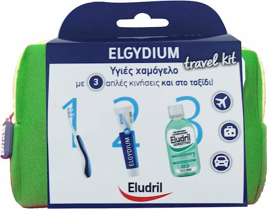 Elgydium Eludril Travel Kit Toothpaste 50ml, Toothbrush & toothpaste Mouthwash