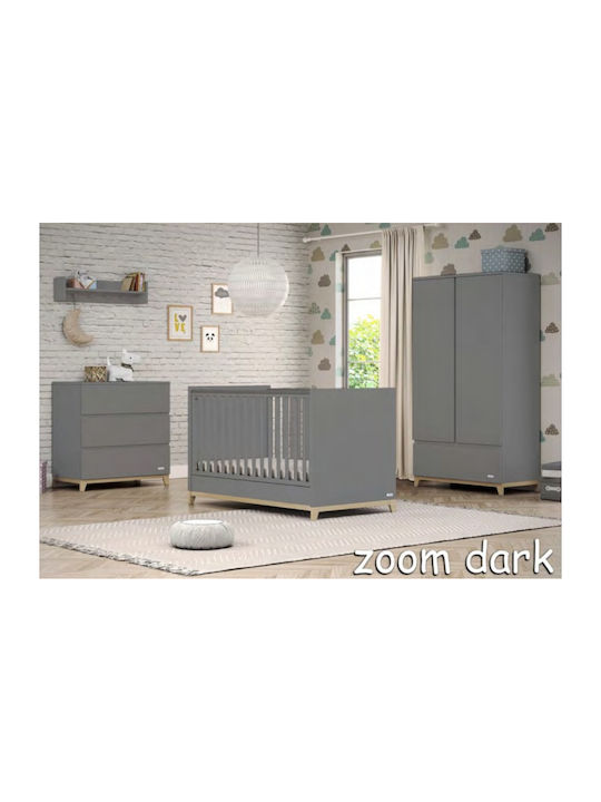 Ντουλάπα Zoom Dark Δίφυλλη 100x54x190cm