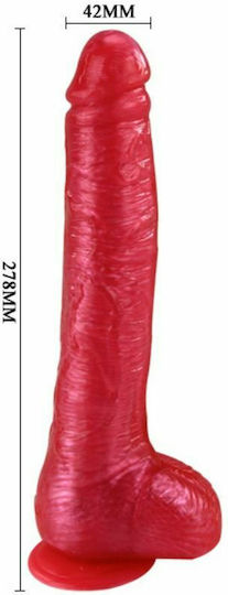Baile Realistisches Dildo mit Hoden und Saugnapf Rosa 28cm