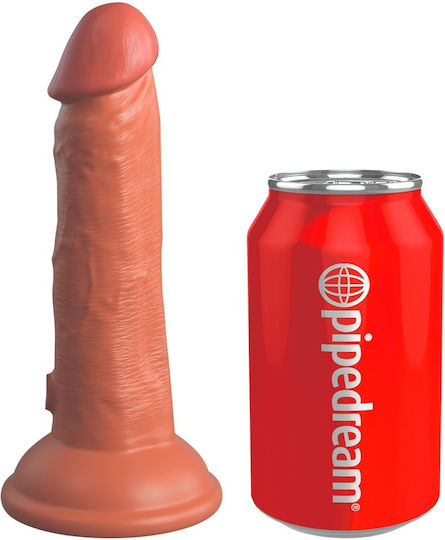 King Cock Dual Density Ρεαλιστικό Dildo με Βεντούζα Nude 15cm