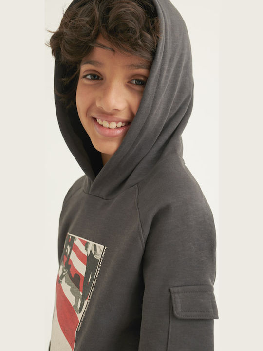 Kids Sweatshirt with Hood Gray Brothers