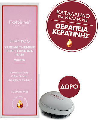 Foltene Women's Hair Care Set Strengthening with Brush / Shampoo 2pcs