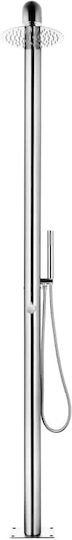 vidaXL Pool Shower 62x62cm Silver