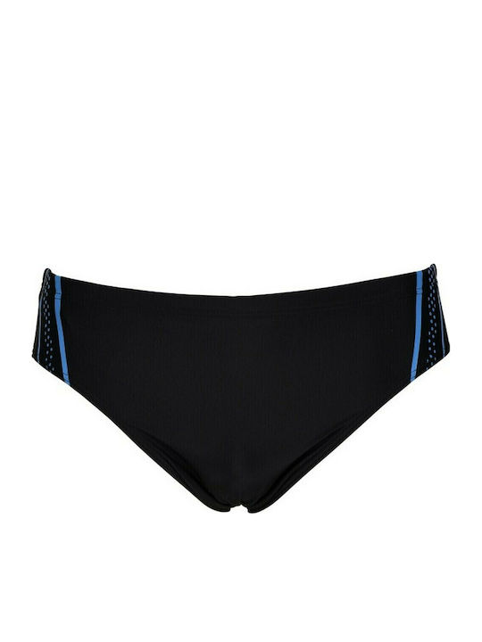 Herren Badebekleidung Slip Schwarz mit Mustern