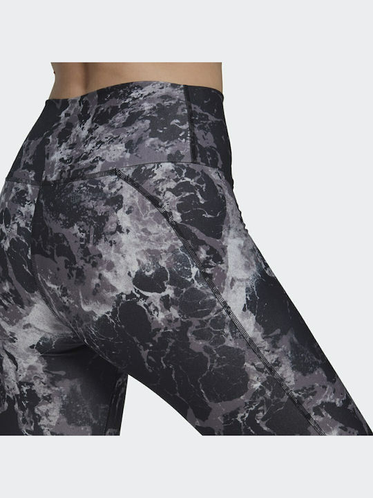 Essentials Yoga Γυναικείο Cropped Κολάν Ψηλόμεσο Grey Two
