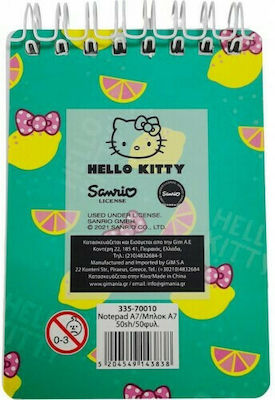 Gim Hello Kitty Lemonade Μπλοκ Σημειώσεων Σπιράλ 50 Φύλλων A7