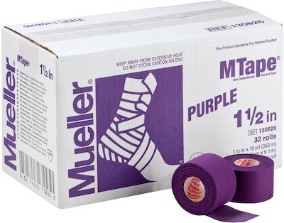 Mueller MTape Adhesive Sport Tape 3.8cm x 9.14m Purple