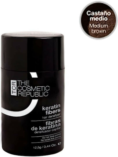 The Cosmetic Republic Hair Building Fibers with Keratin Keratin Fibers Medium Brown 12.5gr