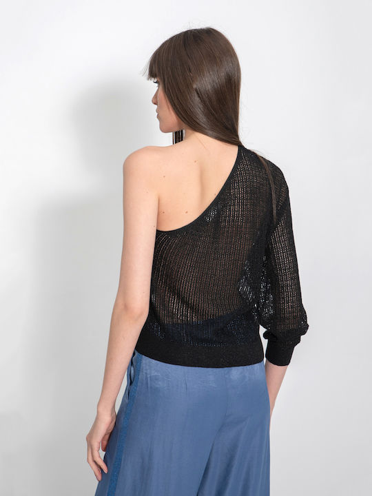 Top Tricotat Damă Negru