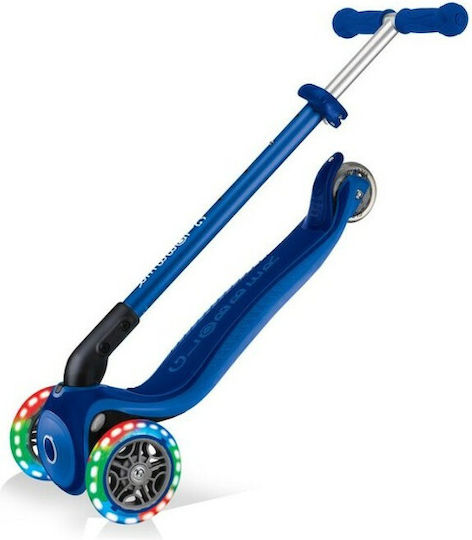 Globber Παιδικό Πατίνι Αναδιπλούμενο Primo Foldable Plus Lights Τρίτροχο για 3+ Ετών Μπλε