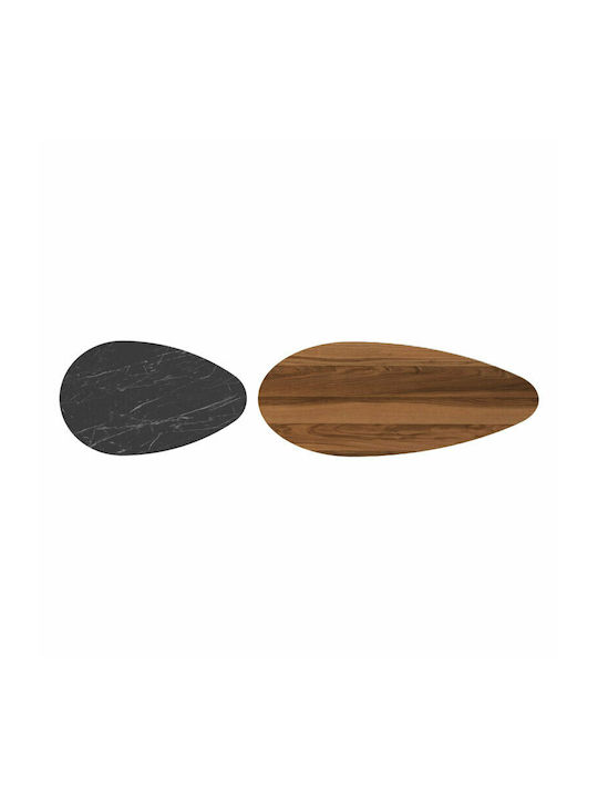 Oval Central Coffee Table Monty Wooden Beige W116xL46xH46cm