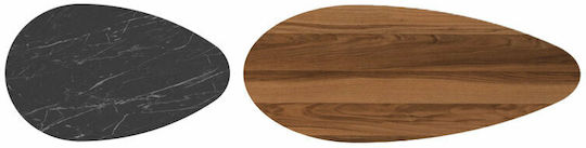 Oval Central Coffee Table Monty Wooden Beige W116xL46xH46cm