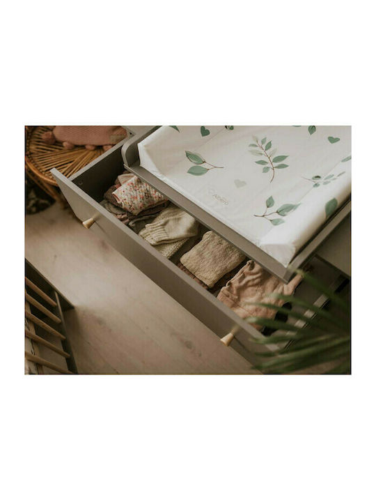 Pauline Baby Dresser with 3 Drawers Gray 80x48x81cm