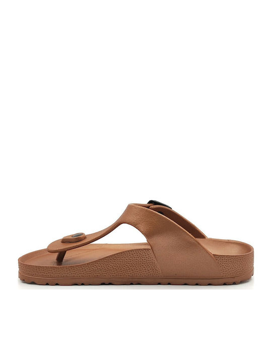 Women's Flip Flops in Sandals Style Rose Gold and Black