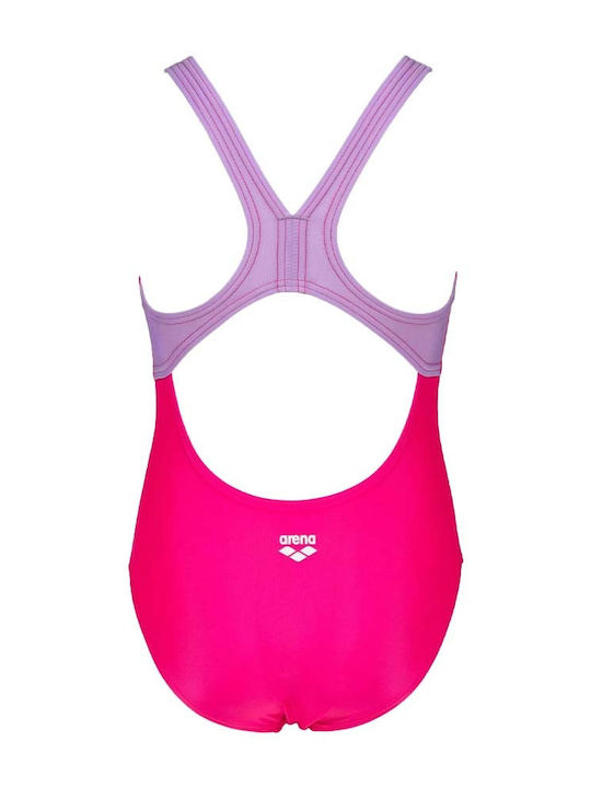 Arena Logo Cats Kids Swimwear One-Piece Training Fuchsia