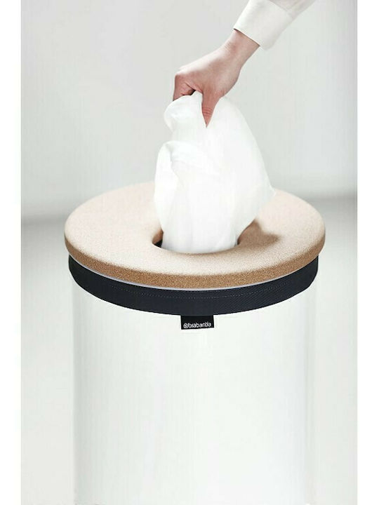 Brabantia Cork Wäschekorb Metallisch 35lt 30x30x63cm Weiß
