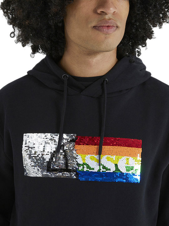 Rainbow Amora Sweatshirt with Hood Black