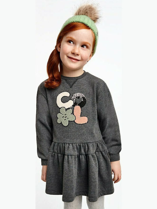 Cool Children's Dress Long Sleeve Gray