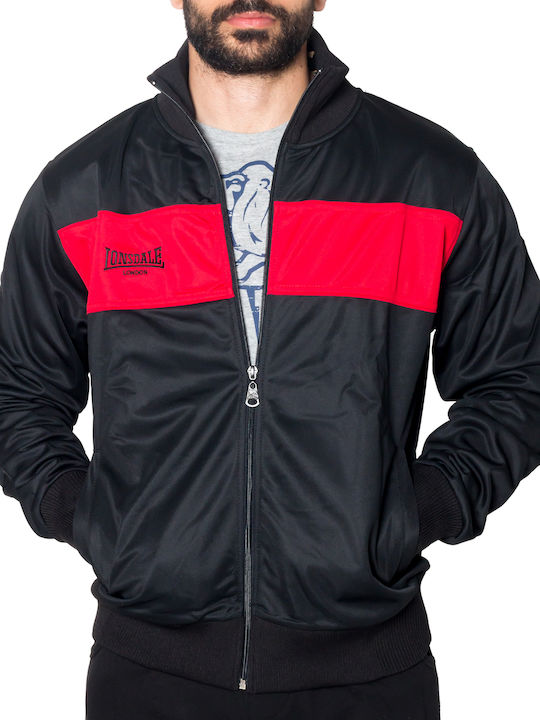 Lonsdale Anwick Cardigan Black/Red